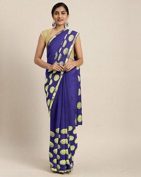 embellished zari border saree