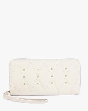 embellished zip-around wallet