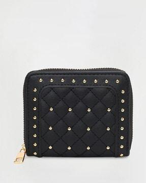 embellished zip-around wallet