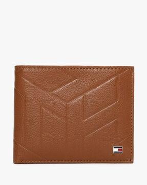 embossed bi-fold wallet
