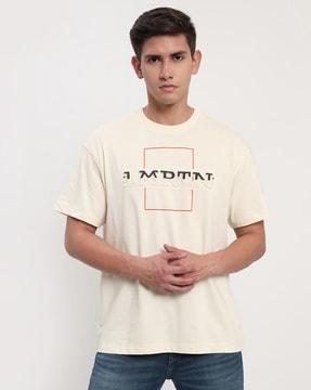 embossed cotton crew-neck t-shirt