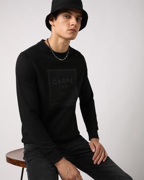 embossed crew-neck sweatshirt