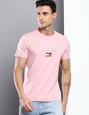 embossed organic cotton slim fit t-shirt