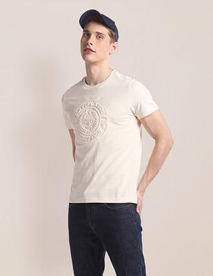 embossed slim t-shirt