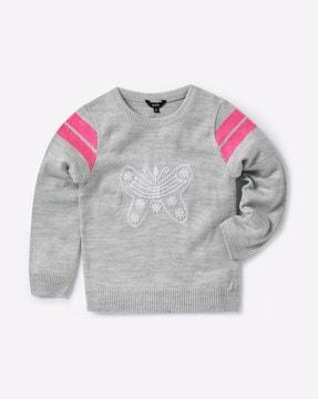 embroidered crew-neck sweatshirt