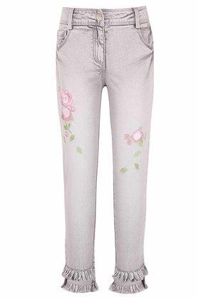embroidered-denim-regular-fit-girls-jeans---grey