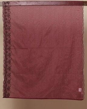 embroidered dupatta with scalloped hem