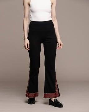 embroidered flared pants