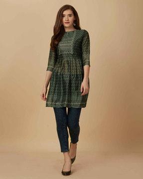 embroidered flared tunic