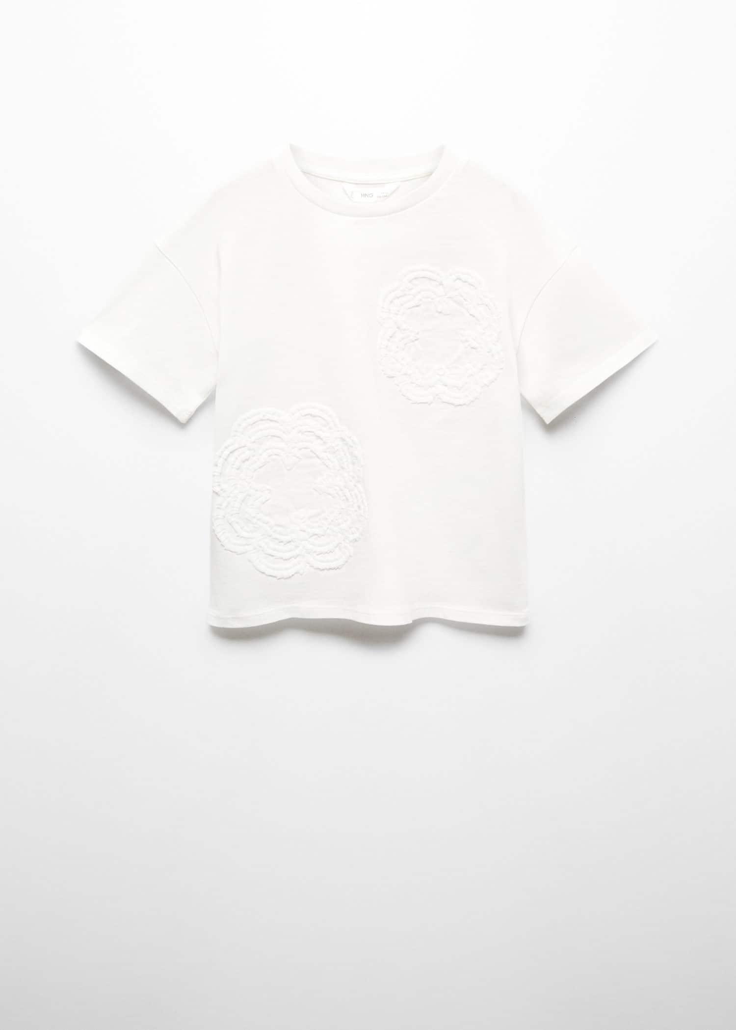 embroidered flowers t-shirt