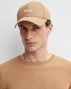 embroidered logo cotton-twill six panel cap