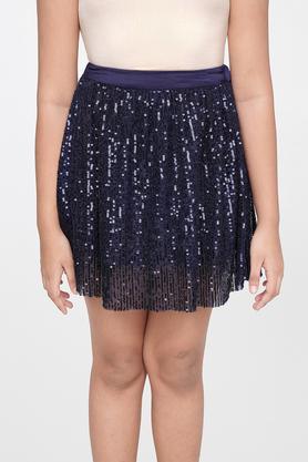 embroidered-polyester-straight-fit-girls-skirt---navy