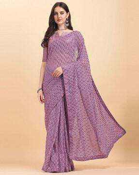 embroidered woven saree