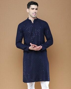 embroidered & embellished long kurta