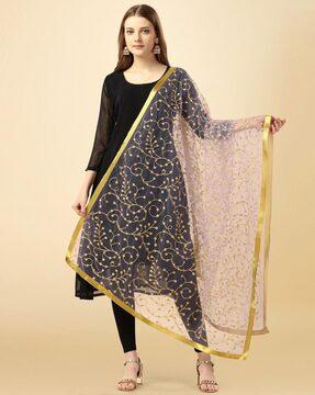 embroidered & embellished net dupatta