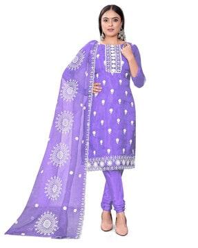 embroidered 3-piece unstitched dress material