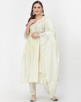 embroidered anarkali kurta set