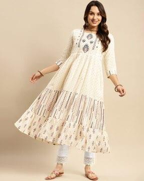 embroidered anarkali kurta set