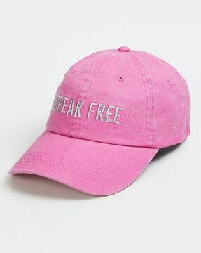 embroidered baseball cap with velcro closure