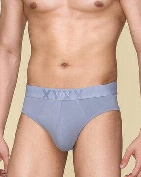 embroidered briefs with elasticated waistband