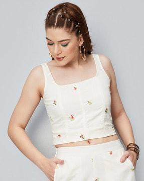 embroidered cami top