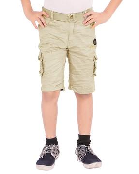 embroidered cargo shorts