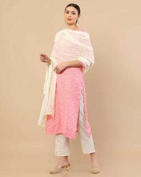 embroidered chiffon dupatta