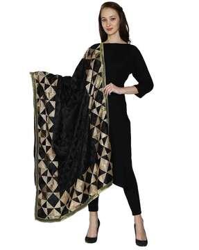 embroidered chiffon dupatta