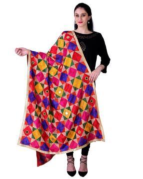 embroidered chiffon dupatta