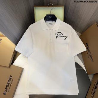 embroidered cotton piqué polo shirt white