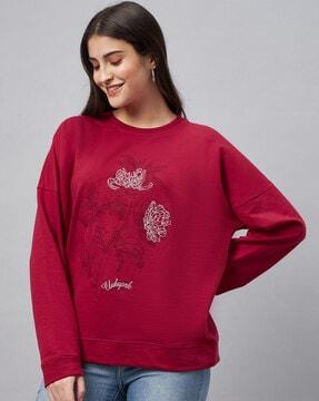 embroidered crew-neck sweatshirt