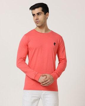 embroidered crew-neck t-shirt