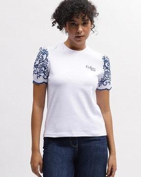 embroidered crew-neck t-shirt