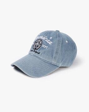 embroidered denim baseball cap