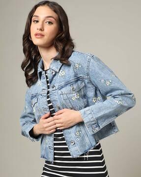 embroidered denim jacket