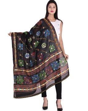 embroidered dupatta with embellished detail