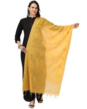 embroidered dupatta with tassels