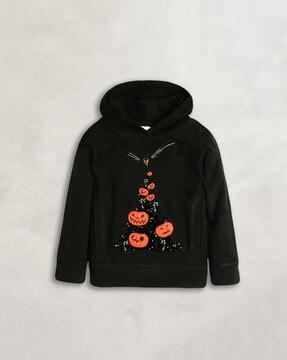 embroidered full-sleeve hoodie