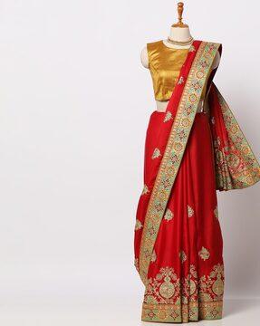 embroidered georgette saree