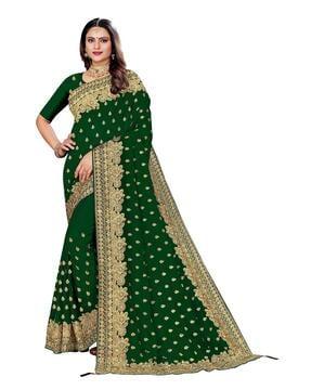 embroidered georgette saree