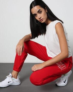 embroidered joggers with insert pockets