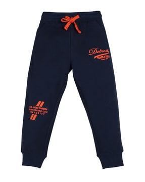 embroidered joggers with insert pockets