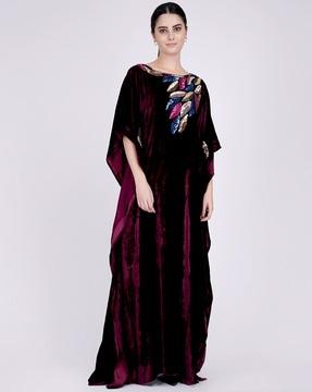 embroidered kaftan dress