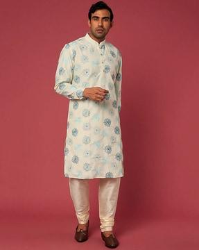 embroidered kurta set