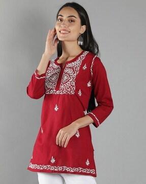 embroidered kurti