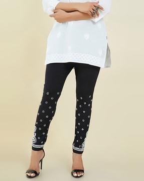 embroidered leggings