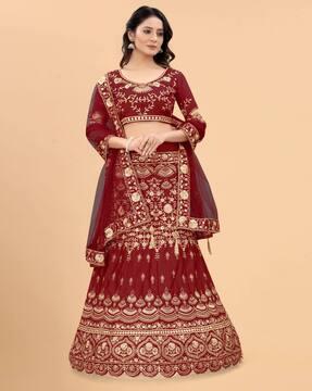 embroidered lehenga choli set with dupatta