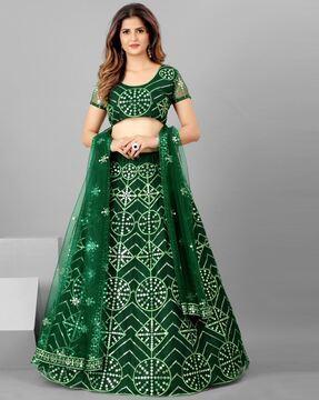 embroidered lehenga choli set with dupatta