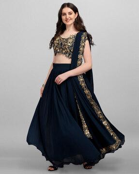 embroidered lehenga choli set with dupatta