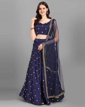 embroidered lehenga choli set with dupatta